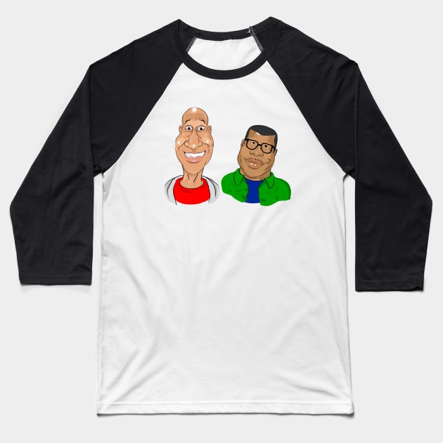 Key and Peele Cartoon Baseball T-Shirt by TheWiseCarrot